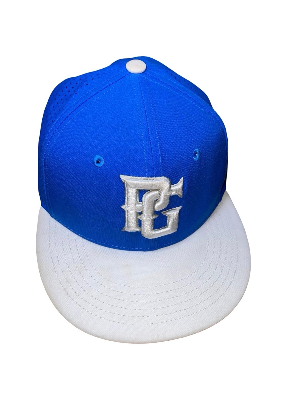 Perfect Game USA Baseball Cap Royal Blue White Fitted Hat Size XS/S Performance